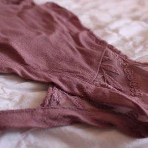 pink Tank Top w/ laced detailing